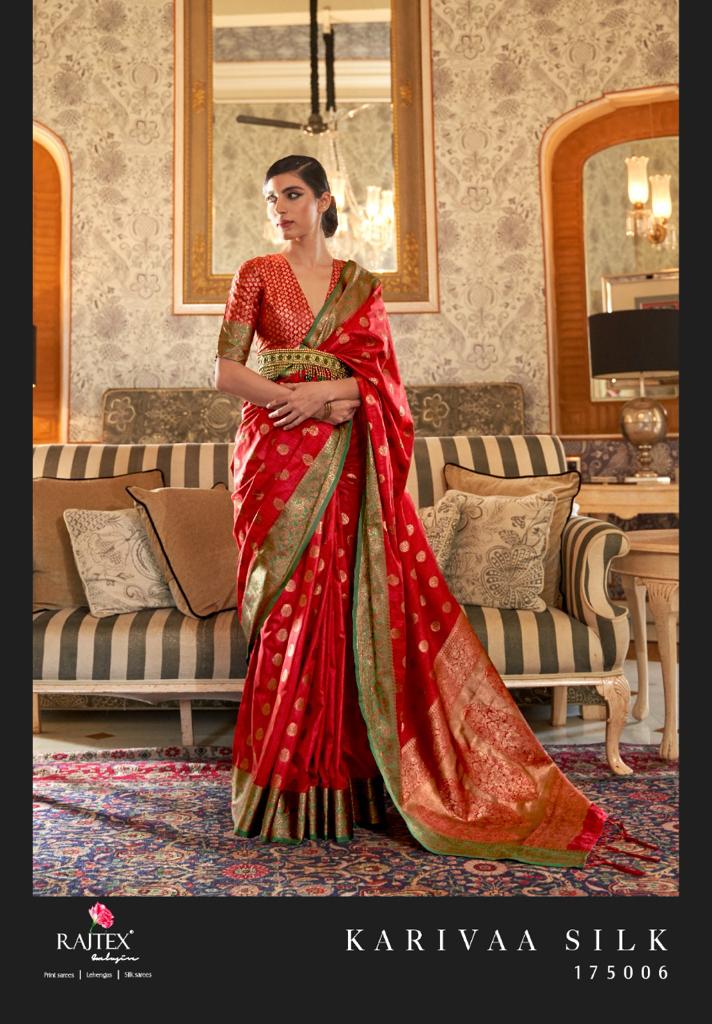 Rajtex Karivaa Silk Latest Fa Festive Wear Fabcy Saree Catalog